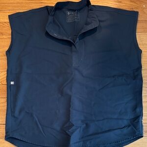 Figs Dark Harbor Rafaela - Mandarin Collar Scrub Top Women’s Small